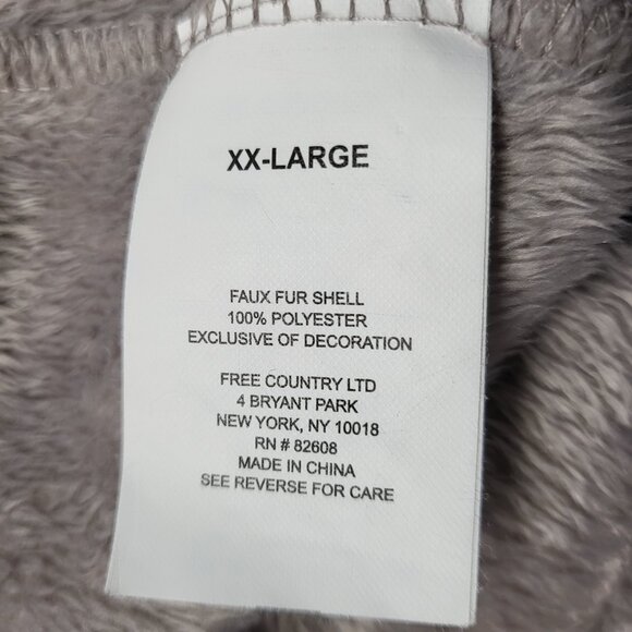Free Country Womens Jacket Faux Fur XXL Full Zip Long Sleeve Pockets - Picture 6 of 16